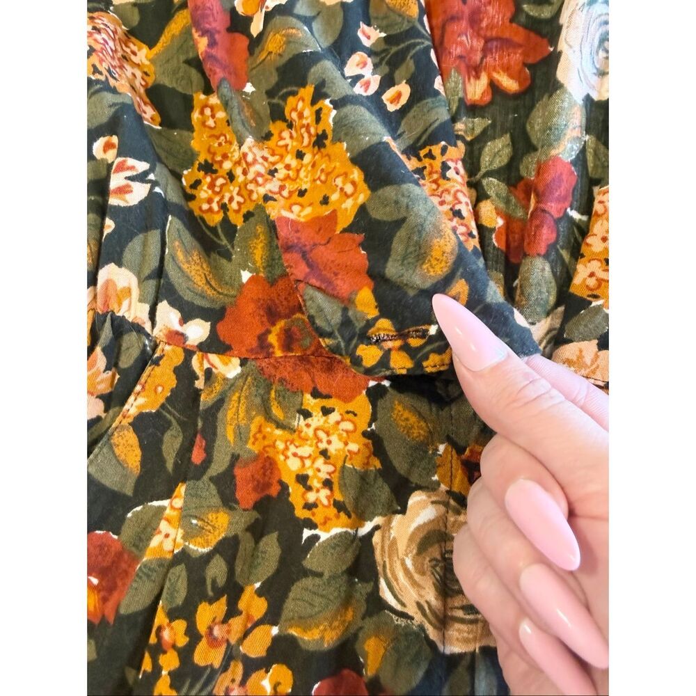 90s vintage floral boho Jamie Brooke romper - Picture 5 of 7